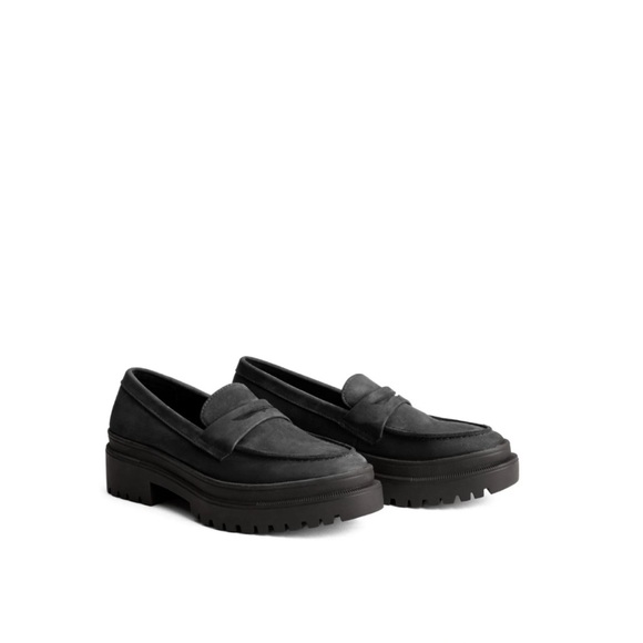 LIKE NEW Portland Leather Patina Zoe chunky platform leather penny loafers - Picture 3 of 13